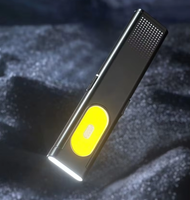 Mini Linterna LED Recargable, Linterna de Bolsillo de 500 Lúmenes, Luz COB Impermeable, Linterna de Trabajo con Imán EDC para Camping