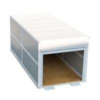 Garage de jardin de luxe démontable en conteneur à montage rapide avec porte à roulettes