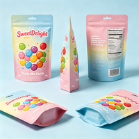 Sachet refermable personnalisé en PE recyclable et écologique de qualité alimentaire, imprimé dégradé, idéal pour lait et chewing-gum résistant à l'humidité