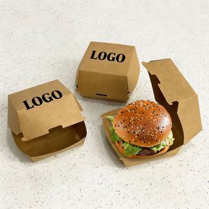 Wholesale Food Grades Paper Clamshell Food <b>Box</b> Disposable Paper <b>Takeaway</b> Hotdog Packing <b>Box</b> - Product Image 1