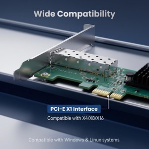 Tarjeta de Red Gigabit <span class=keywords><strong>PCIEX1</strong></span> 5.4 I210 para Servidor de Escritorio, Puerto Óptico SFP, Compatible con Interfaz X4X8X16 - Product Image 5