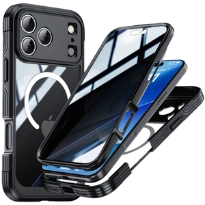 Funda Magnética para iPhone 17 Pro Max, Protección Completa de 360°, Funda de Vidrio Templado para Teléfono 15 Pro 16e, Cubierta Frontal de Doble Capa de Vidrio - Product Image 6