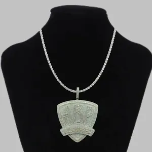 Colgante Clásico de Moissanita y Diamantes Estilo Hip Hop, Plata de Ley 925, Joyería Elegante con Incrustaciones para Fiestas Casuales, Bodas, Aniversarios, Regalo - Product Image 4