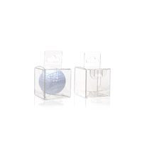 Haute Qualité En Plastique Transparent Balle De Golf Jouets Oeuvre Titulaire Affichage Boîte De Rangement Avec Trou De Suspension Oreille