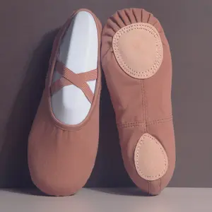 Reine Farbe Kinder Tanz schuhe Weiche Sohlen üben Katze Klaue Temperament Elegante Leistung Tanz Balletts chuhe