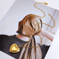 Bijoux de mode or coeur médaillon pendentif colliers gothique tour de cou femmes ouvrable coeur Photo haute polonais creux médaillon collier