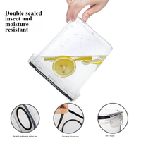 Ensemble de 4 contenants de stockage de nourriture sèche pour la cuisine à domicile, grande capacité de 4 L, en plastique, pour céréales