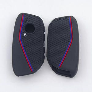Housse de clé en silicone souple pour <span class=keywords><strong>BMW</strong></span> Série 7 IX I5 M60 X5 X7 X6 IX I7 2023-2025, protection de clé de voiture avec anneaux - Product Image 1