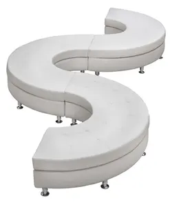 Лидер продаж, модульный диван в форме белого круга, секционный диван, белая скамья для мероприятий и вечеринок
