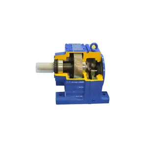 Industrial Gear Box R Series Inline Helical Bevel Gear Motor Gearbox Reduction Electric Motor Helical Gear Box Worm Speed Reducers