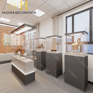 <span class=keywords><strong>Vitrine</strong></span> de musée personnalisée <span class=keywords><strong>Vitrine</strong></span> de musée à <span class=keywords><strong>colonne</strong></span> durable Présentoir en verre pour l'exposition de musée - Product Image 4