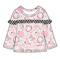 Pull à volants pour bébé fille, haut de qualité supérieure, chemise confortable pour petites filles et enfants, faible MOQ