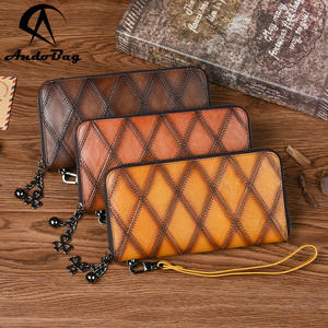 AndoBag Zipper Clutch Long <b>Wallets</b> for Women Large Capacity Mobile <b>Phone</b> <b>Purse</b> Retro Genuine Leather Card Holder - Product Image 1