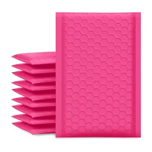 핑크 두꺼운 하이 퀄리티 방수 화장품 의류 포장 버블 패딩 보호 익스프레스 배달 고급 우편 가방