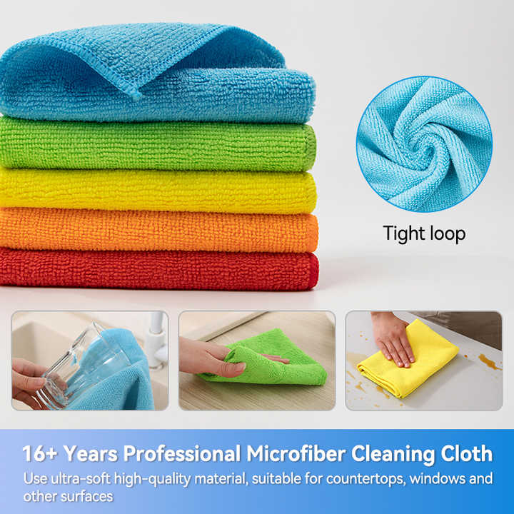 Customized LOGO Multicolor Absorbent Microfiber Cleaning Cloths Kitchen ...