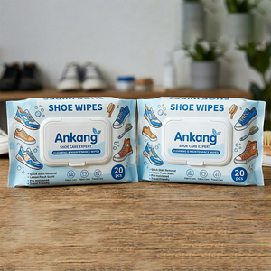 Lingettes nettoyantes pour chaussures biodégradables à 100 % en pulpe de <span class=keywords><strong>bambou</strong></span>, à base de plantes, vente en gros en vrac - Product Image 1