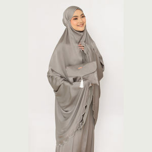 Vêtements Islamiques Khimar Abaya de Dubaï Grande Taille <span class=keywords><strong>Robe</strong></span> Orientale Musulmane pour Femme Prière - Product Image 5