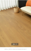 Parquet en bois d'ingénierie en chêne européen, finition brossée brun chaud, parquet en bois dur durable pour les espaces commerciaux et résidentiels