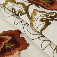 Nappe de table en polyester de style européen, luxueuse, simple, avec broderie de fleurs de rose, technique de tissage pour tables rectangulaires