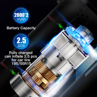 Pompe à air électrique miniature automatique sans fil, alimentée par batterie, ABS portable, gonfleur de pneus de voiture et de vélo, manomètre numérique
