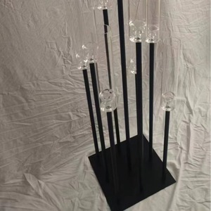 Candelabro Alto Nero a 9 Braccia per Matrimoni, Decorazioni per Hotel e Casa, Stile Europeo - Product Image 6