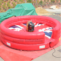 Machine de rodéo gonflable pour adultes, modèle 'Wholesale Adults Games', avec commandes mécaniques, design 'Castle', certifiée CE, couleur personnalisable