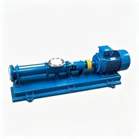 Pompe à vis robuste en fonte avec stator NBR, pompe industrielle à cavité progressive pour le transfert de boues et de liquides visqueux