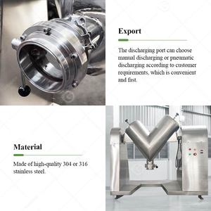 Mezcla de especias de acero inoxidable, pequeña licuadora de café en forma de V de laboratorio de Pvc, máquina mezcladora de polvo de detergente y pastel - Product Image 5