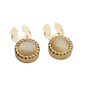 Boutons de manchette tendance et minimalistes en pierre œil-de-chat ronde, style français unisexe, couvre-boutons de chemise, fermoirs, couvre-boîte - Product Image 1