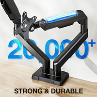 Nouveau support ergonomique double écran pour écrans de 17 à 34 pouces, mouvement complet, charge de 22 lb par bras, réglage flexible, support stable en alliage
