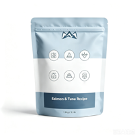 Sachet refermable mat imprimé sur mesure avec couche en aluminium pour l'emballage d'aliments pour animaux et de sucre, qualité alimentaire durable