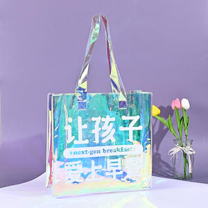 Bolso de mano de PVC impermeable con patrón de dibujos animados y Asa de cuerda para Compras de moda - Product Image 3