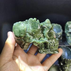 مصنع بالجملة منحوتة يدويا ريكي الطاقة الكريستال نحت الحرفية Xiyu Yan جماجم اليشم ديكور المنزل - Product Image 3