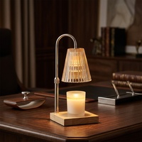 Nouvelle Lampe Murale Chauffe-Bougie Électrique pour Décoration Intérieure, avec Aromathérapie, Variateur de Lumière, Minuteur, 2 Ampoules, Abat-jour en Verre, Réglable et Personnalisable
