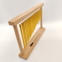 20 Bars Single Row Custom Size Portable Musical Percussion Wind Chime with Wood Stand Customized Color and Customized Logo
