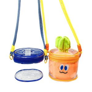 GREENSIDE กระเป๋าเก็บของทรงกระบอกลายแครอทเมย์เดย์ รุ่นใหม่ ขนาด 10 ซม.  วัสดุ PVC โปร่งใส ป้องกันฝุ่น ใช้ได้หลากหลาย สำหรับจัดแสดง - Product Image 1