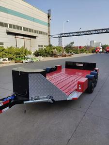 <span class=keywords><strong>Remorque</strong></span> à plateau plat utilitaire à plateau surbaissé hydraulique pour bateau, excavatrice, <span class=keywords><strong>moto</strong></span>, voiture - Product Image 3