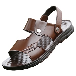 Sandali Estivi <span class=keywords><strong>da</strong></span> Uomo per Spiaggia, Casual <span class=keywords><strong>da</strong></span> Esterno, Bivalenti, <span class=keywords><strong>Antiscivolo</strong></span>, Traspiranti, Stile Vietnamita, con Suola Morbida e Resistente all'Usura - Product Image 1