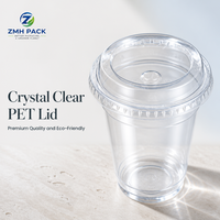 Offre Spéciale – Couvercles en plastique PET transparent de 89 mm, design dôme plat ou motif ours, personnalisables pour café, bubble tea et boissons froides