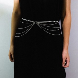 Chaîne de taille géométrique en alliage de zinc, multi-couches, pour soirée, style hip-hop, pour femmes - Product Image 2