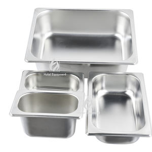 Plateaux <span class=keywords><strong>Gastronorm</strong></span> en acier inoxydable Gn Pan 1/6 15cm Container Cheese Food Pan Steamer <span class=keywords><strong>Table</strong></span> Pan - Product Image 2