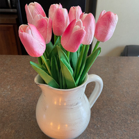 HQ-01 Real Touch Faux Tulipes PU Floral Unique Tige Multicolore Bouquet DIY Artificielle Tulipes Fleur pour La Maison Partie Décor