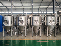 Équipement de brassage de bière TonSen 2000L & 5000L, réservoir de fermentation pour équipement de brassage de bière, système de brasserie, haute production