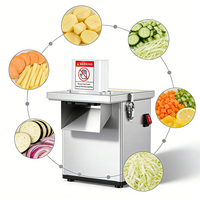 Robuuste roestvrijstalen motor aangedreven voedsel snijmachine zuurbestendig 220V laag geluidsniveau voor aardappel fruit groente verwerkingsbedrijven