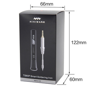 Nouveau mini fer à souder électrique intelligent portable à température réglable avec écran LED <span class=keywords><strong>TS80P</strong></span>, plus de kit avec embouts de fer B02 pour TS80 - Product Image 2