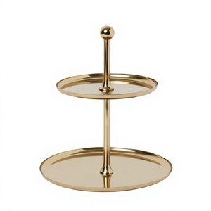 Base para Pastel de Metal Premium con Plato Redondo para Servir Cupcakes, Muffins, Pasteles y Dulces en Eventos Especiales - Product Image 1