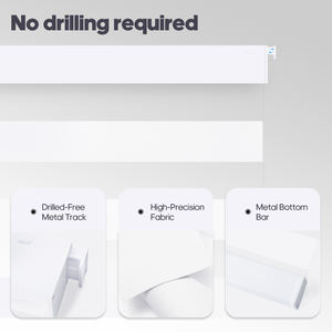 Stores zébrés électriques sans perçage, design simple, vente en gros, stores occultants motorisés <span class=keywords><strong>jour</strong></span>/<span class=keywords><strong>nuit</strong></span>, contrôle intelligent par application/Wi-Fi - Product Image 2