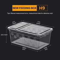 NOMOYPET nouvelle conception de trou haute boîte en plastique transparente boîte d'élevage de reptiles boîte de transport