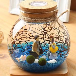 Moderno Micro paesaggio vaso di vetro con luce della fabbrica all'ingrosso <span class=keywords><strong>per</strong></span> <span class=keywords><strong>succulente</strong></span> piante di muschio sughero sigillato barattolo da tavolo - Product Image 4