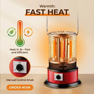 Calentador Eléctrico Portátil de Cerámica Metálica para Escritorio, Protección Contra Sobrecalentamiento y Derribamiento, <span class=keywords><strong>Bajo</strong></span> <span class=keywords><strong>Consumo</strong></span> de Energía, Calefacción Infrarroja Silenciosa - Product Image 5